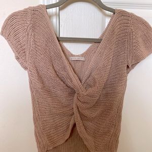 Papaya Ribbed Knit Top